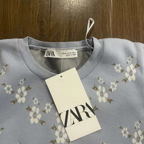 Zara floral knitted sweater - Picture 5 of 7